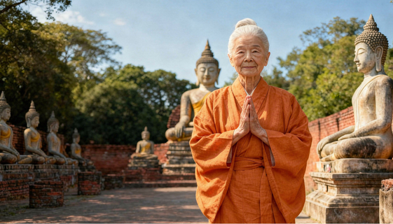 Monge meditando